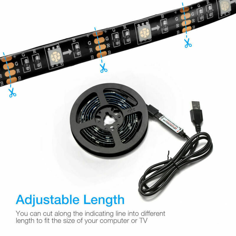 LED Strip  Background Light  Remote Kit For TV Computer Lamp