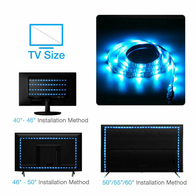 LED Strip  Background Light  Remote Kit For TV Computer Lamp