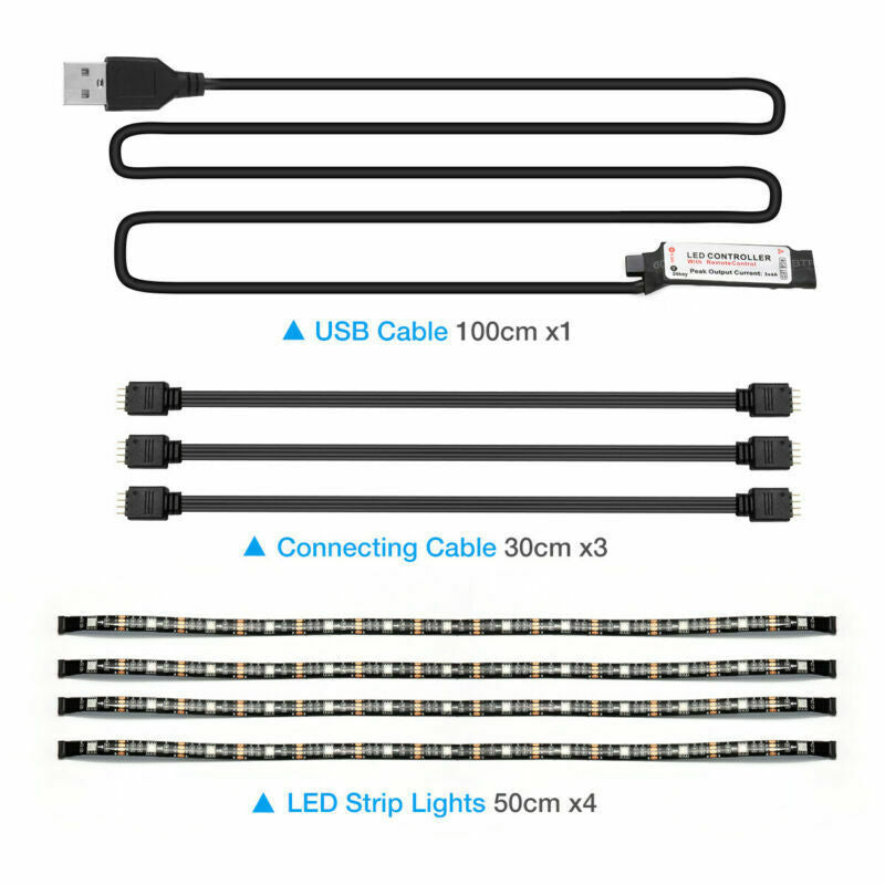 LED Strip  Background Light  Remote Kit For TV Computer Lamp