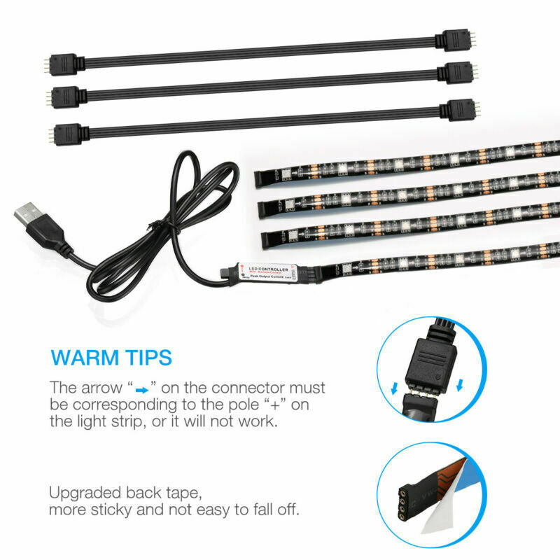 LED Strip  Background Light  Remote Kit For TV Computer Lamp