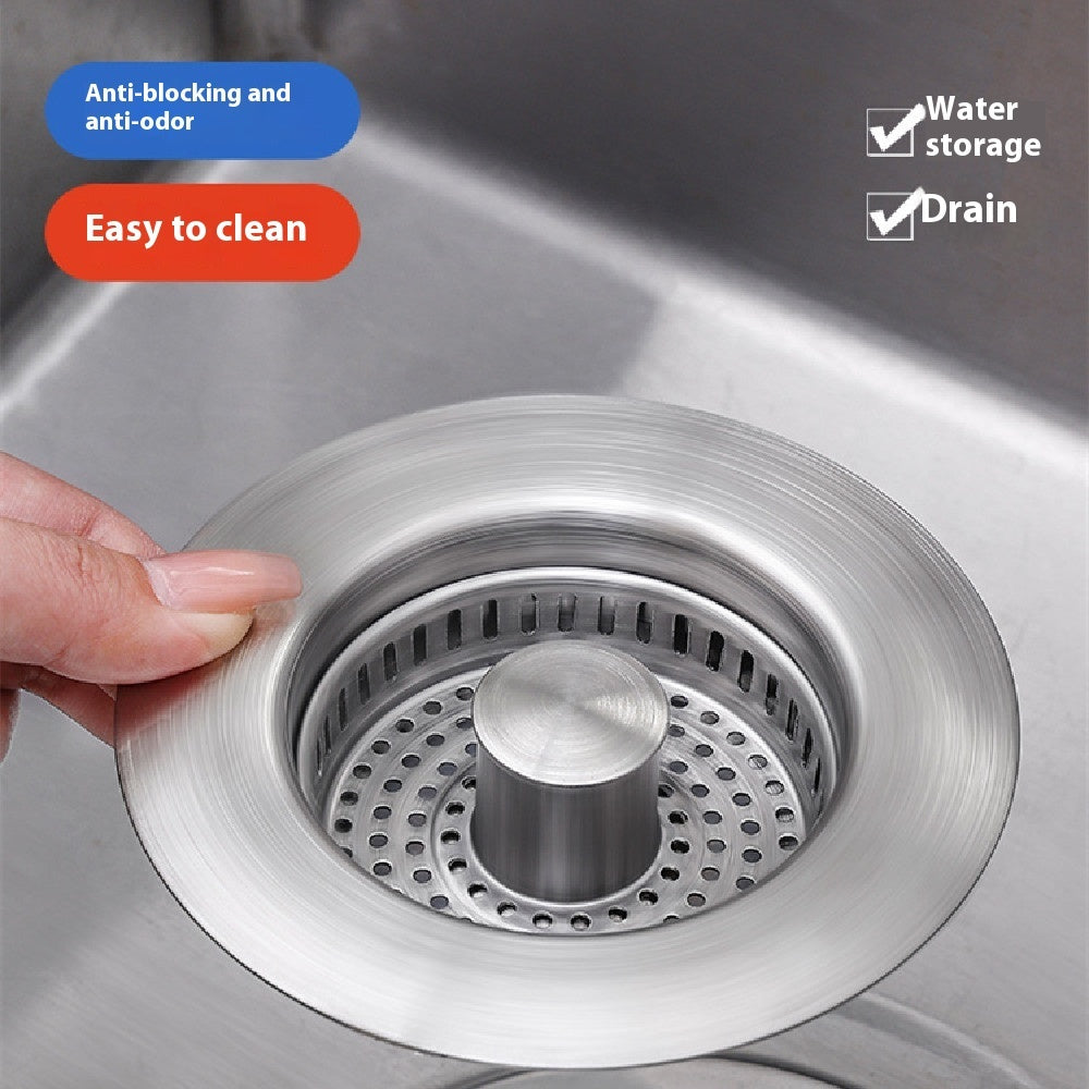 Stainless Steel Kitchen Bounce Core Sink Strainer Drain Cap